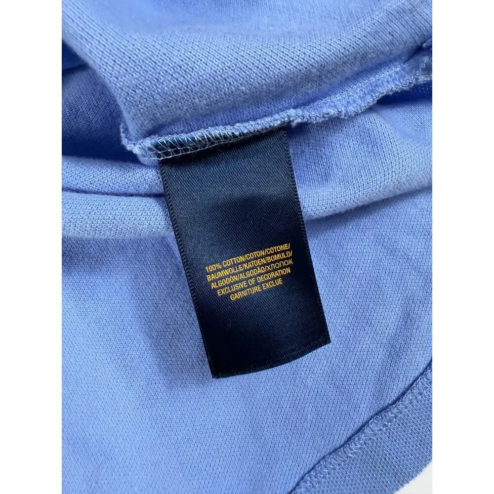 Polo Ralph Lauren Boys Iconic Mesh Polo Shirt Blue Pony Size 14-16 (Large)